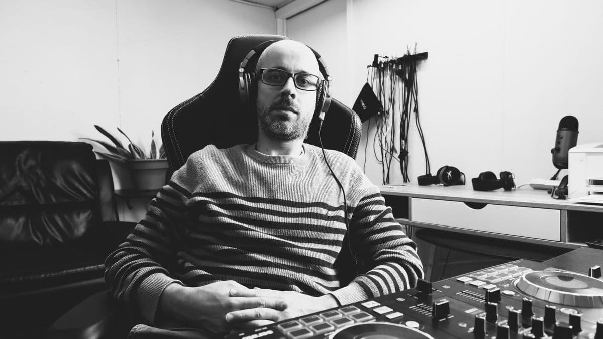 Richard Gillespie in the studio